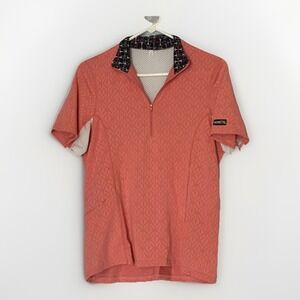 Kerrits Equestrian Riding Shirt Womens‎ M Coral Quarter Zip Performance Top
